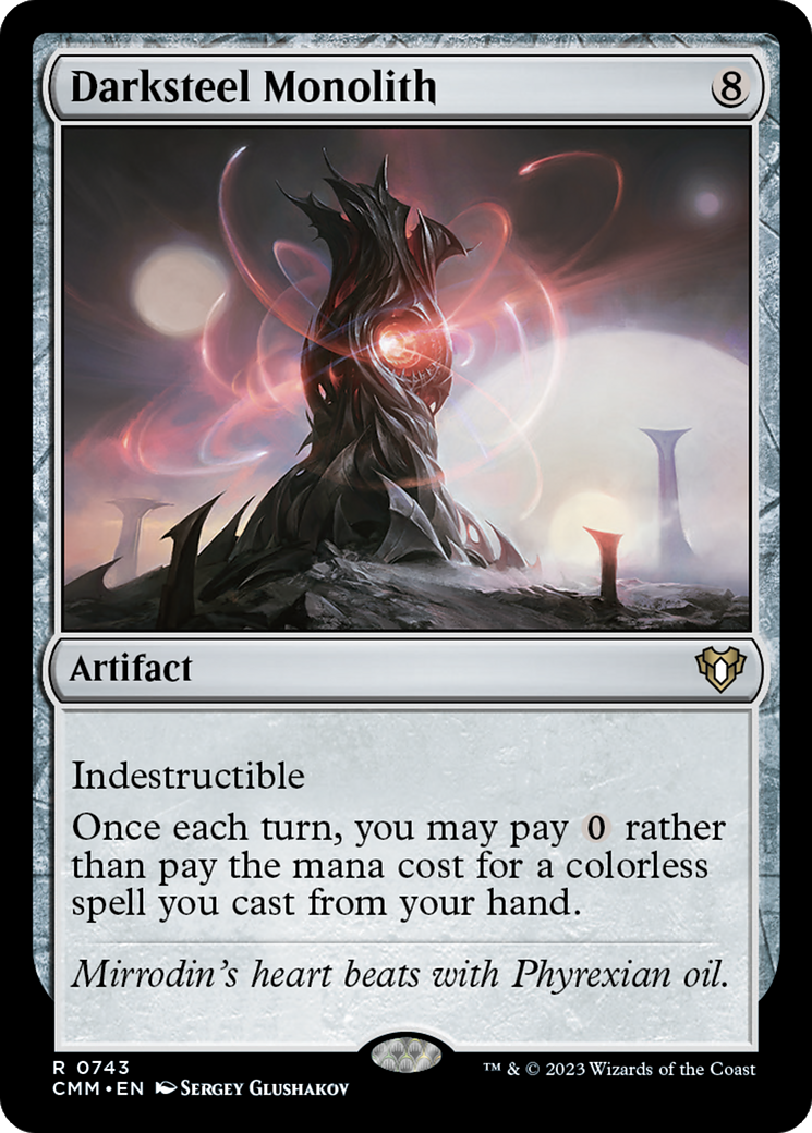Darksteel Monolith (CMM-743) [Commander Masters] MTG Single Wizards of the Coast