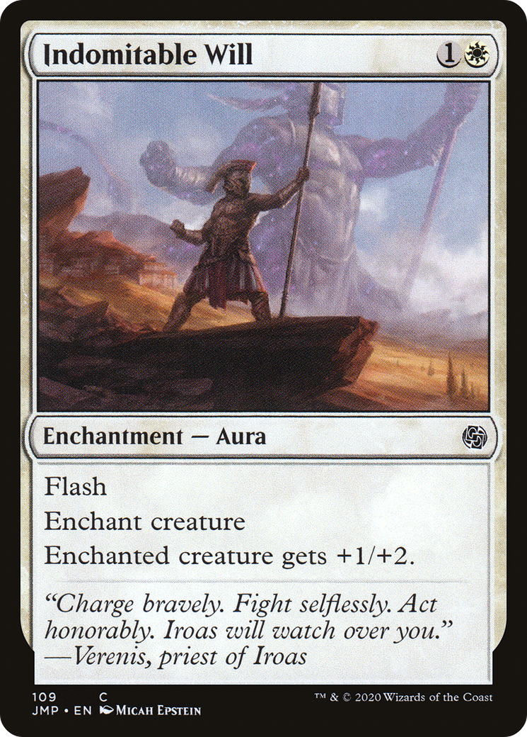 Indomitable Will (JMP-109) [Jumpstart] MTG Single Wizards of the Coast