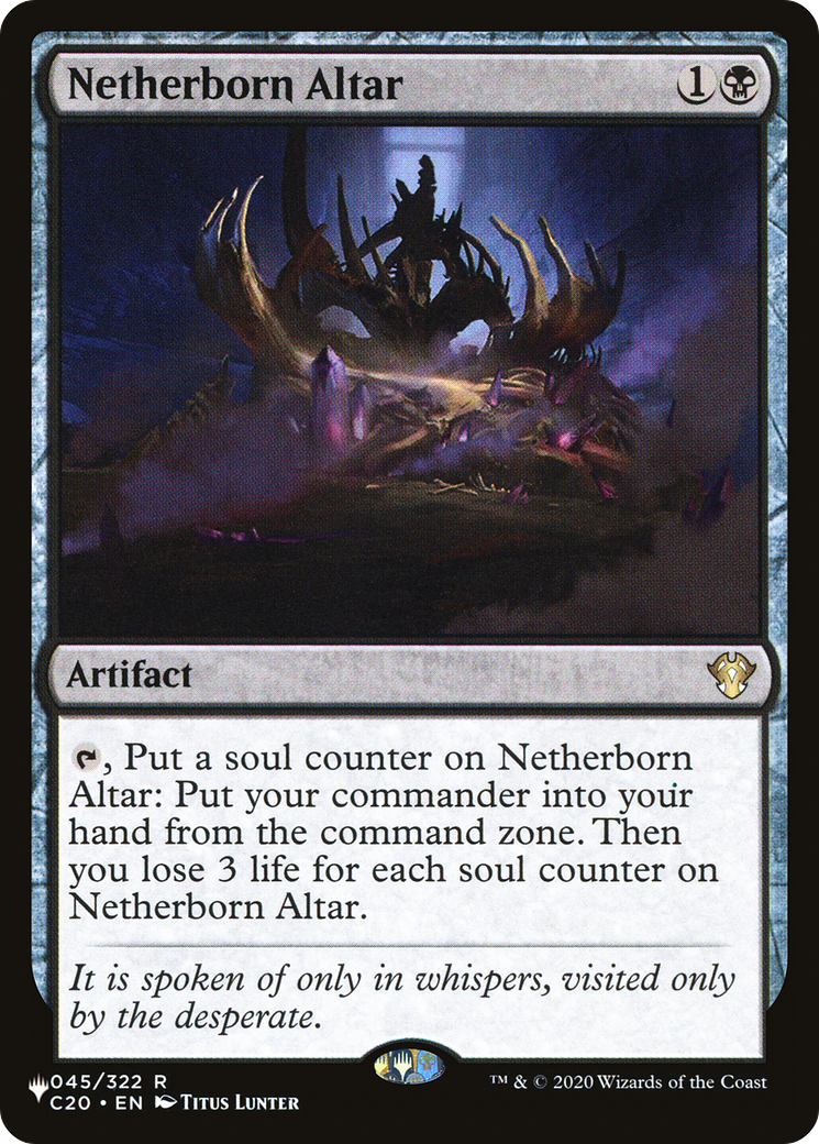 Netherborn Altar (LIST-C20-45) [Mystery Booster] The List MTG Single Wizards of the Coast