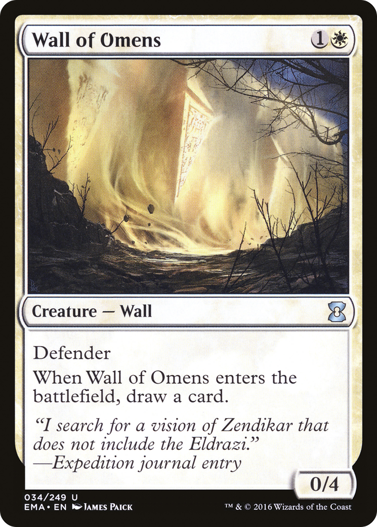 Wall of Omens (EMA-034) [Eternal Masters] MTG Single Wizards of the Coast