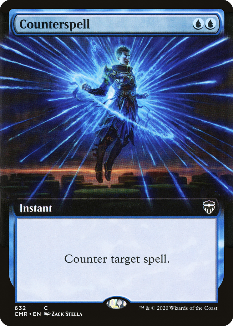 Counterspell (CMR-632) [Commander Legends] (Extended Art) MTG Single Wizards of the Coast