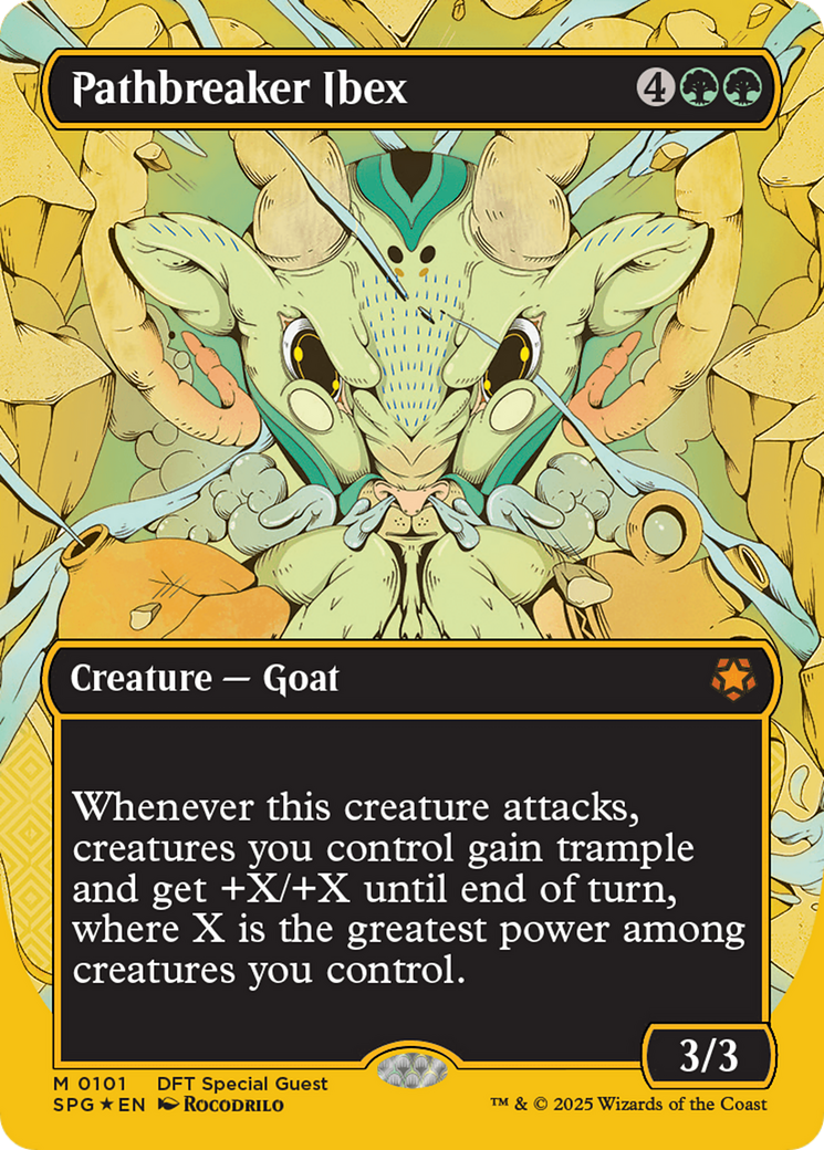 Pathbreaker Ibex (SPG-101) [Special Guests] (Borderless) Foil MTG Single Wizards of the Coast