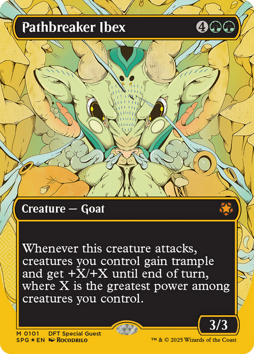 Pathbreaker Ibex (SPG-101) [Special Guests] (Borderless) Foil MTG Single Wizards of the Coast