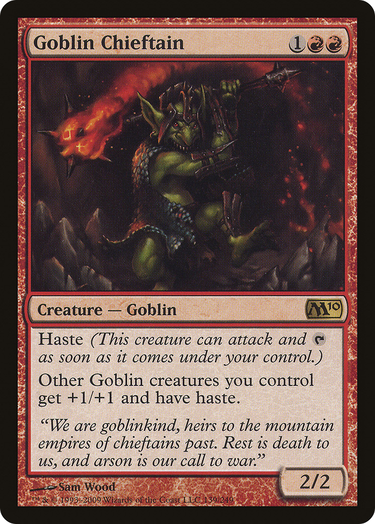 Goblin Chieftain (M10-139) [Magic 2010] MTG Single Wizards of the Coast