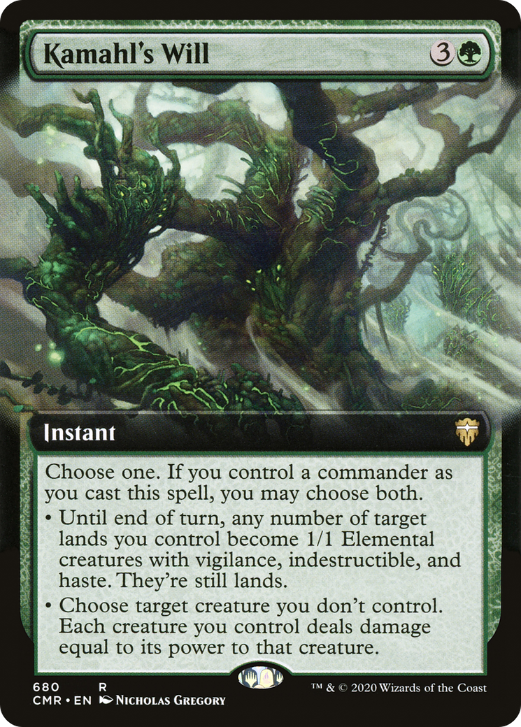 Kamahl's Will (CMR-680) [Commander Legends] (Extended Art) MTG Single Wizards of the Coast