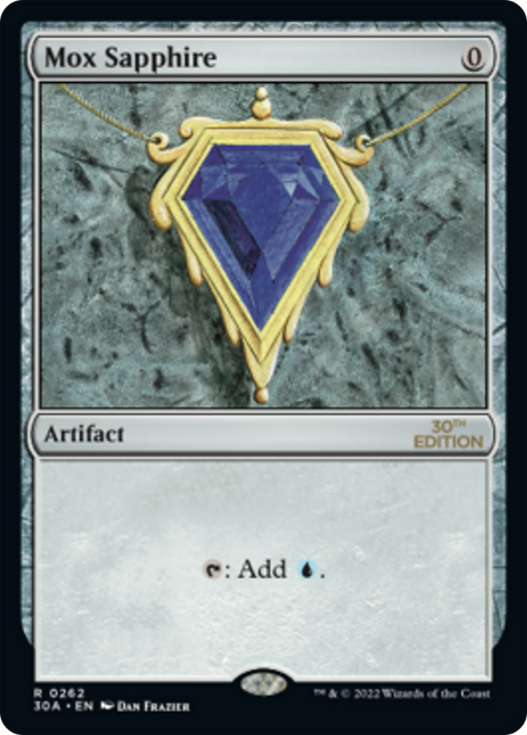 Mox Sapphire (30A-262) [30th Anniversary Edition] MTG Single Wizards of the Coast