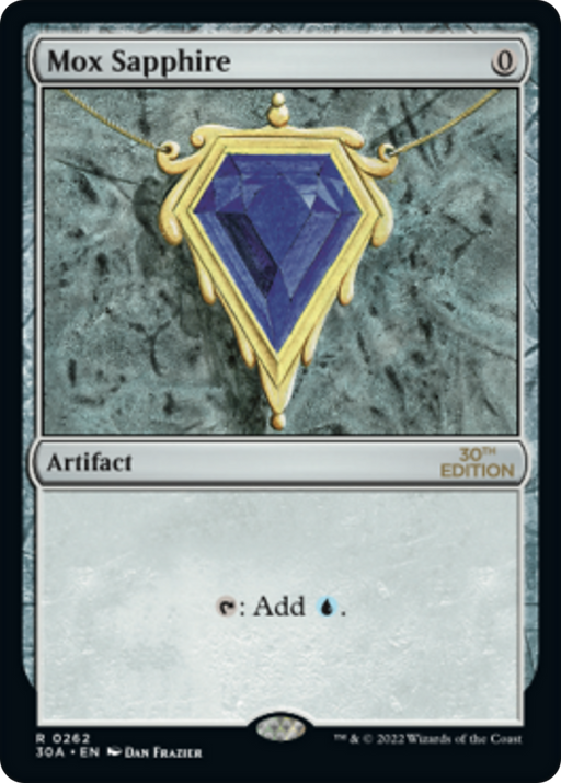Mox Sapphire (30A-262) [30th Anniversary Edition] MTG Single Wizards of the Coast