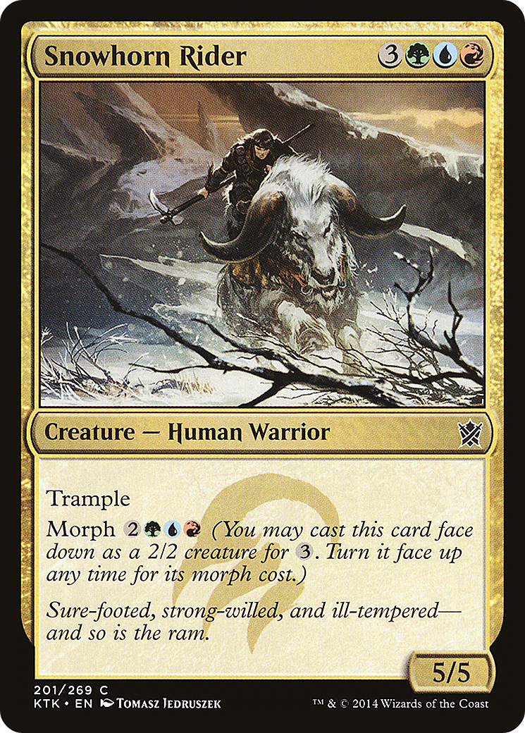 Snowhorn Rider (KTK-201) [Khans of Tarkir] Foil MTG Single Wizards of the Coast