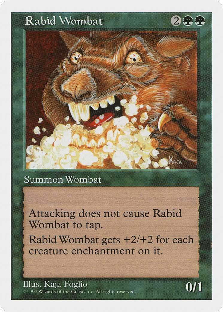 Rabid Wombat (5ED-319) [Fifth Edition] MTG Single Wizards of the Coast