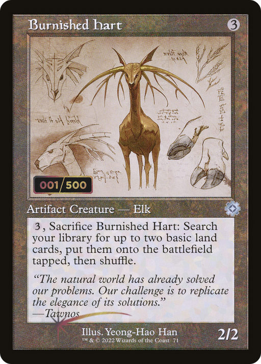 Burnished Hart (Schematic) (Serial Numbered) (BRR-071) [The Brothers' War Retro Artifacts] Foil MTG Single Wizards of the Coast