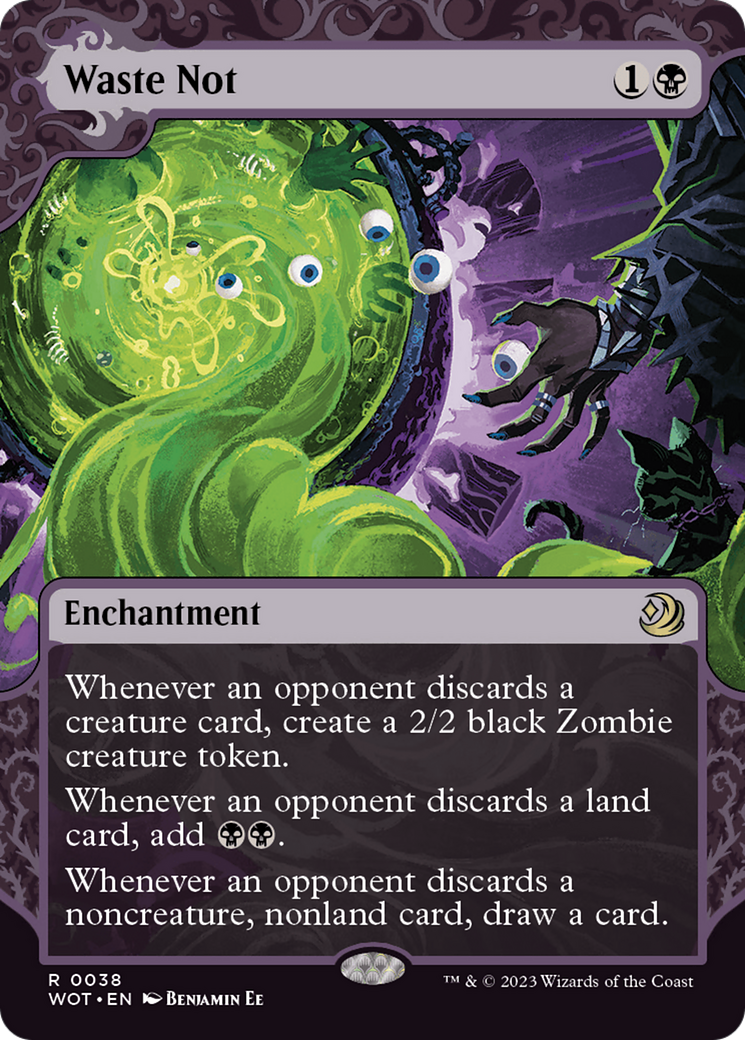 Waste Not (WOT-038) [Wilds of Eldraine: Enchanting Tales] (Showcase) (Borderless) MTG Single Wizards of the Coast