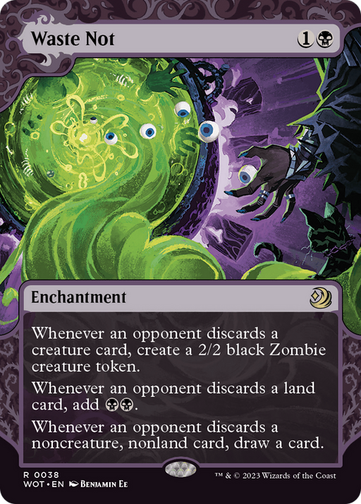 Waste Not (WOT-038) [Wilds of Eldraine: Enchanting Tales] (Showcase) (Borderless) MTG Single Wizards of the Coast
