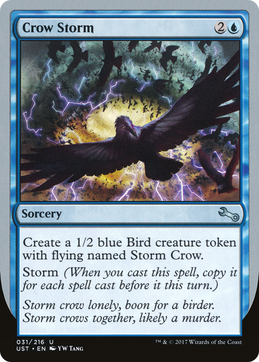 Crow Storm (UST-031) [Unstable] Foil MTG Single Wizards of the Coast