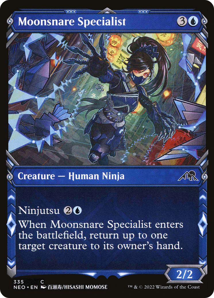 Moonsnare Specialist (NEO-335) [Kamigawa: Neon Dynasty] (Showcase) Foil MTG Single Wizards of the Coast