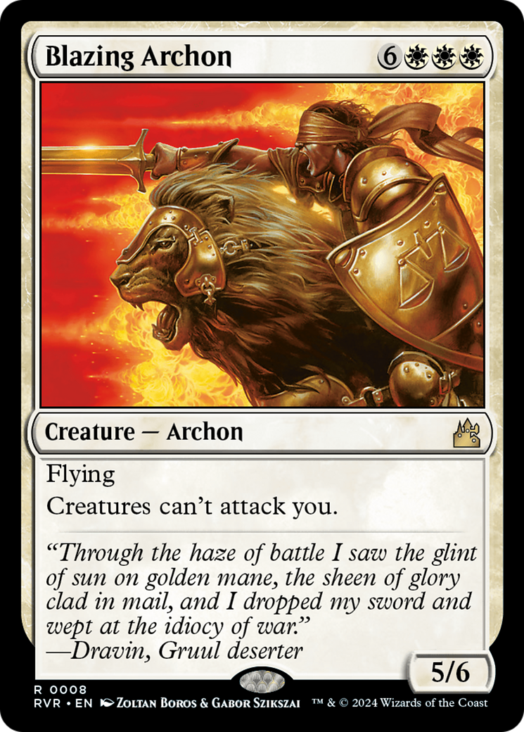 Blazing Archon [Ravnica Remastered] MTG Single Magic: The Gathering