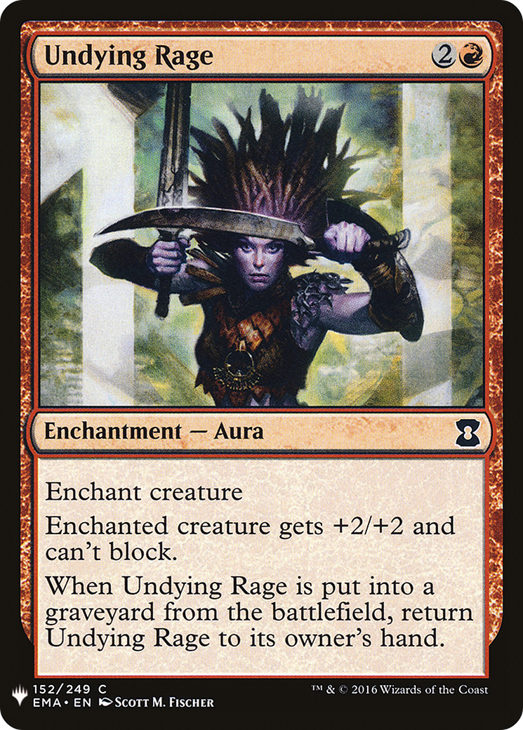 Undying Rage (LIST-EMA-152) [Mystery Booster] The List MTG Single Wizards of the Coast