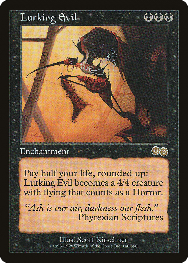 Lurking Evil (USG-140) [Urza's Saga] MTG Single Wizards of the Coast