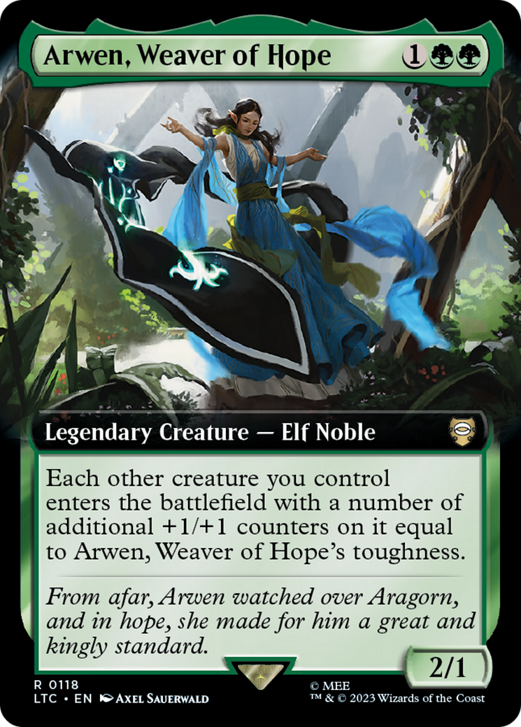 Arwen, Weaver of Hope (LTC-118) [Tales of Middle-earth Commander] (Extended Art) MTG Single Wizards of the Coast