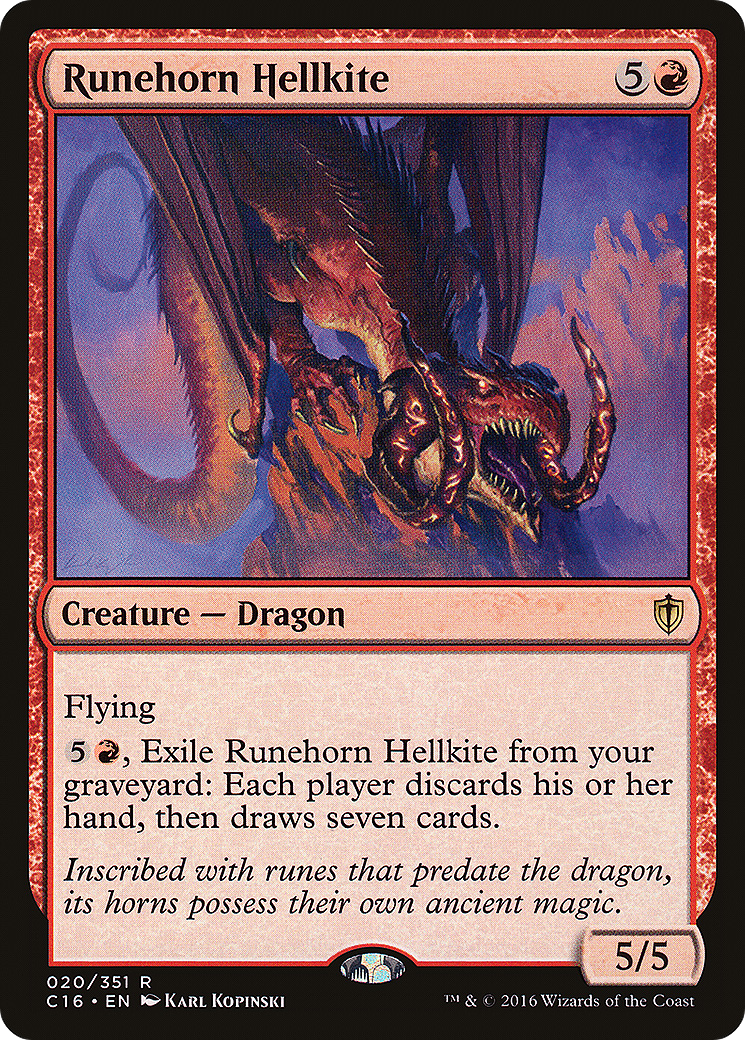 Runehorn Hellkite (C16-020) [Commander 2016] MTG Single Wizards of the Coast