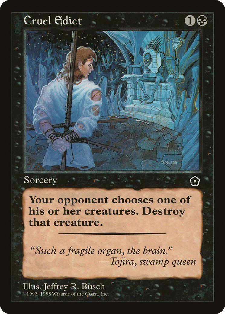 Cruel Edict (P02-) [Misc] Portal Second Age MTG Single Wizards of the Coast