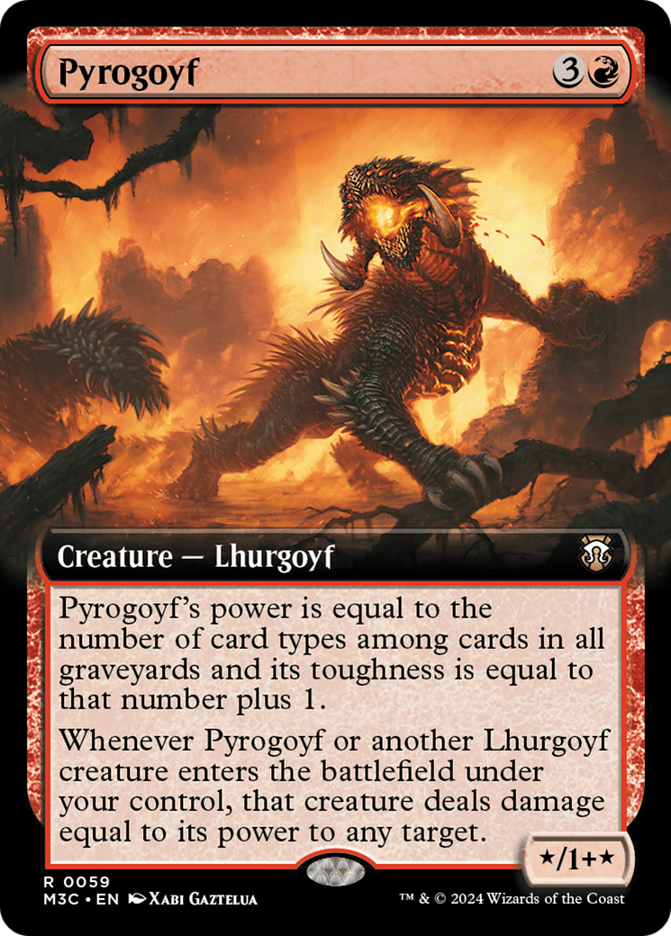 Pyrogoyf (M3C-059) [Modern Horizons 3 Commander] (Extended Art) MTG Single Modern Horizons 3 Commander