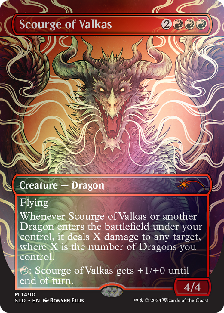 Scourge of Valkas (SLD-1490★) [Secret Lair] Drop (Borderless) Foil MTG Single Wizards of the Coast