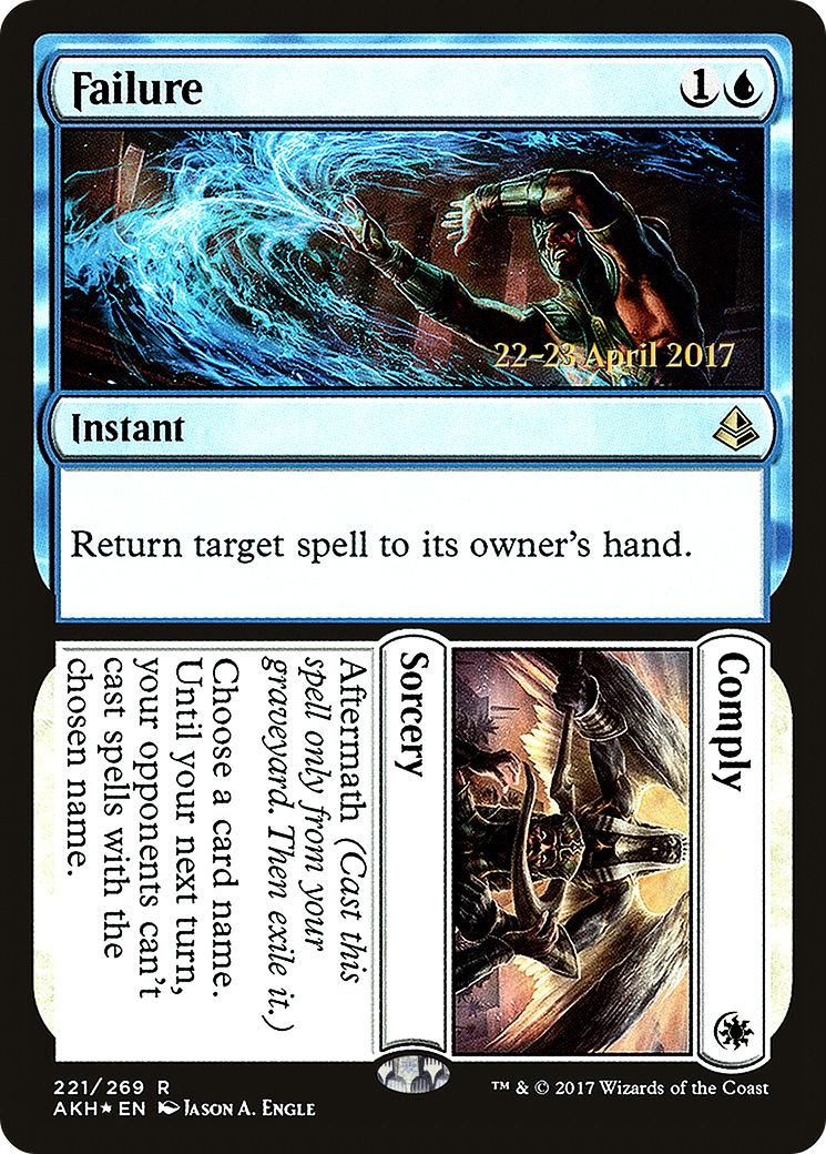 Failure // Comply (PRE-221) [Amonkhet Promos] Foil MTG Single Wizards of the Coast