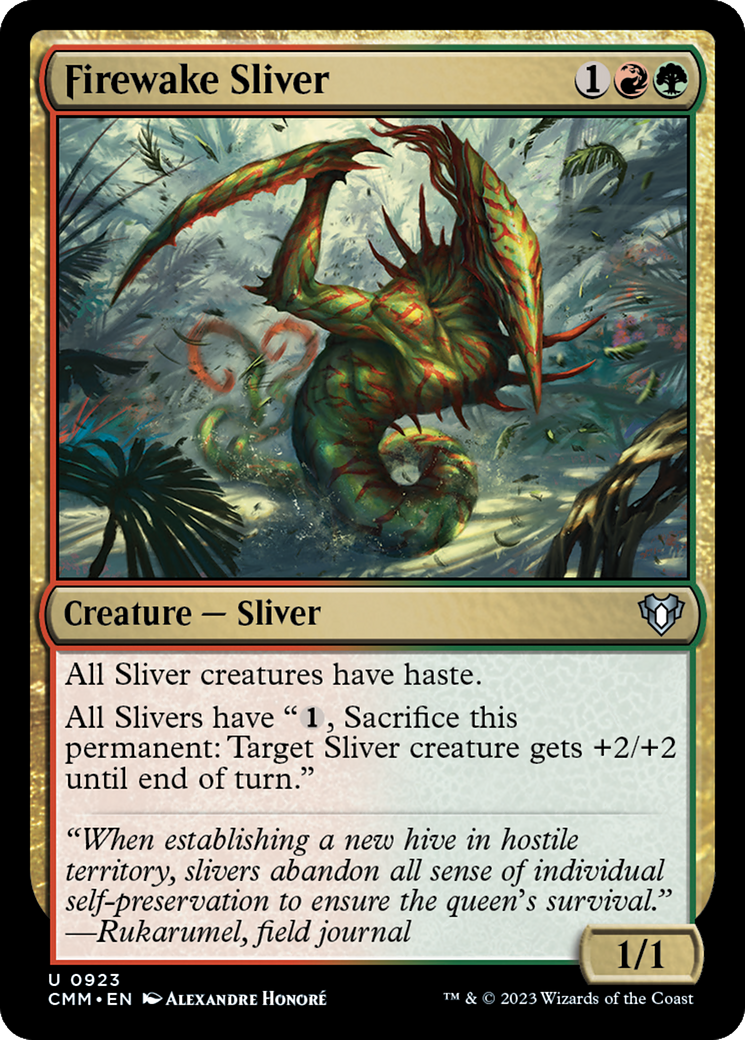 Firewake Sliver (CMM-923) [Commander Masters] MTG Single Wizards of the Coast