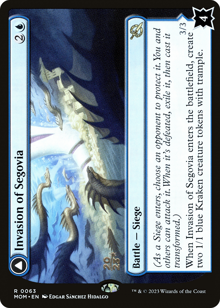 Invasion of Segovia (PRE-063) [March of the Machine Promos] Foil MTG Single Wizards of the Coast