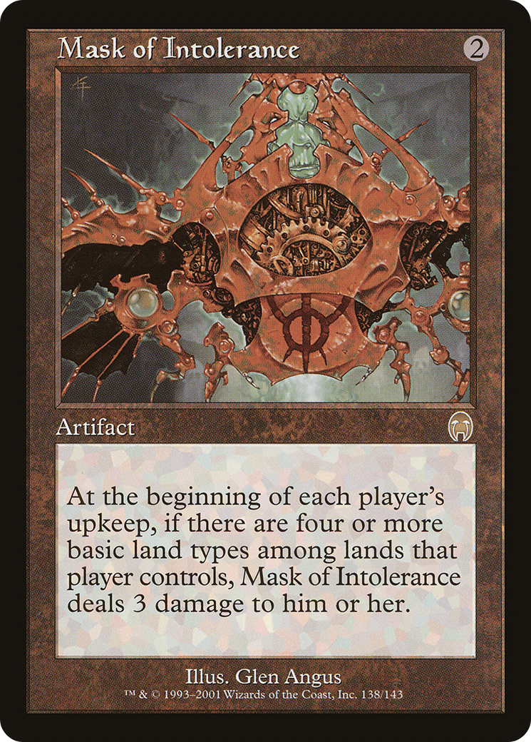 Mask of Intolerance (APC-138) [Apocalypse] MTG Single Wizards of the Coast