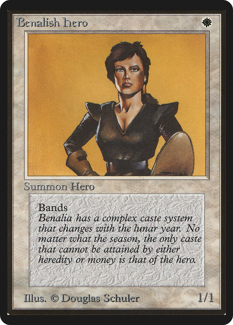 Benalish Hero (LEB-) [Oldschool] Limited Edition Beta MTG Single Wizards of the Coast
