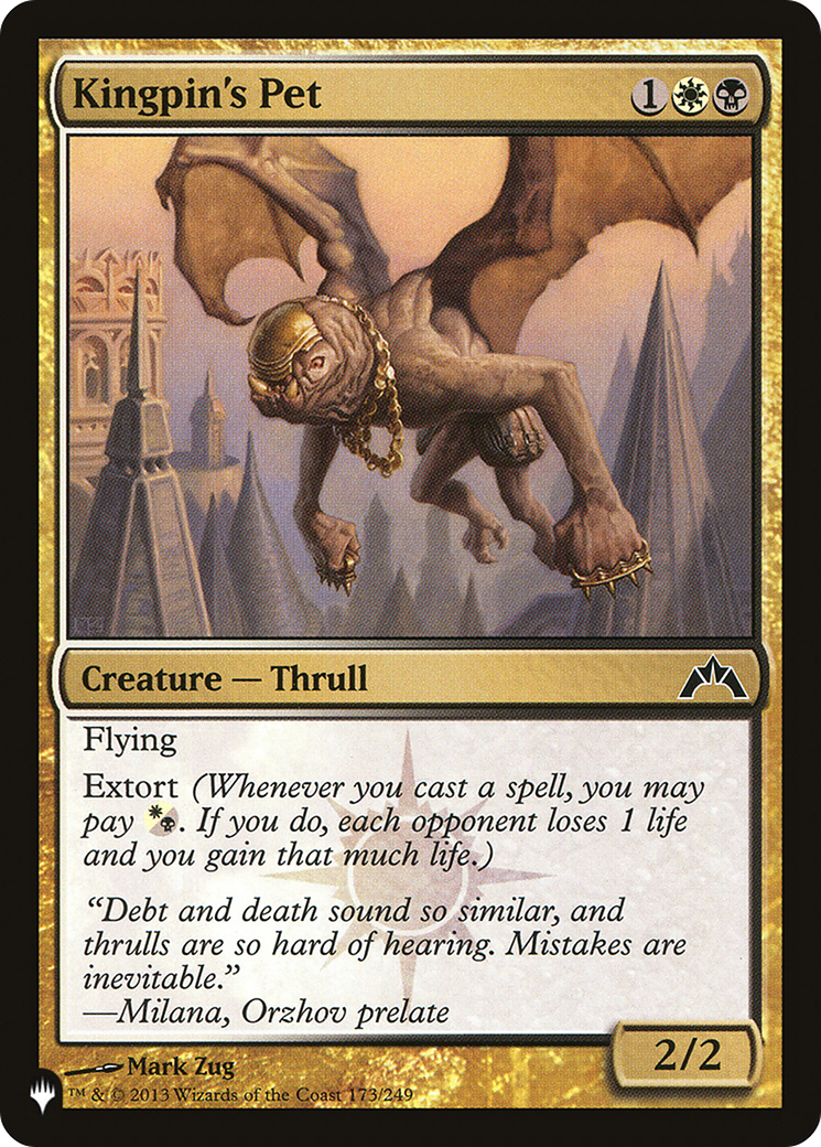 Kingpin's Pet (LIST-GTC-173) [Mystery Booster] The List MTG Single Wizards of the Coast