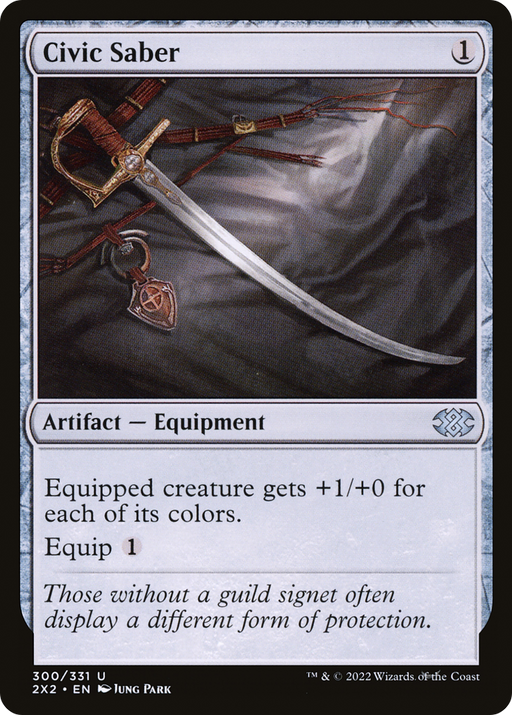 Civic Saber (2X2-300) [Double Masters 2022] MTG Single Wizards of the Coast