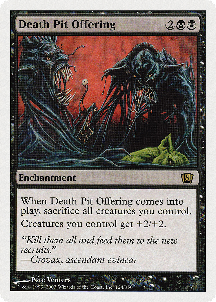 Death Pit Offering (8ED-124) [8th Edition] Foil MTG Single Wizards of the Coast