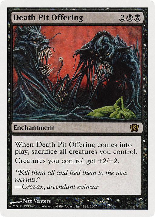 Death Pit Offering (8ED-124) [8th Edition] Foil MTG Single Wizards of the Coast