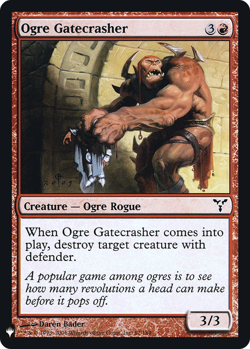 Ogre Gatecrasher (LIST-DIS-67) [Mystery Booster] The List Foil MTG Single Wizards of the Coast
