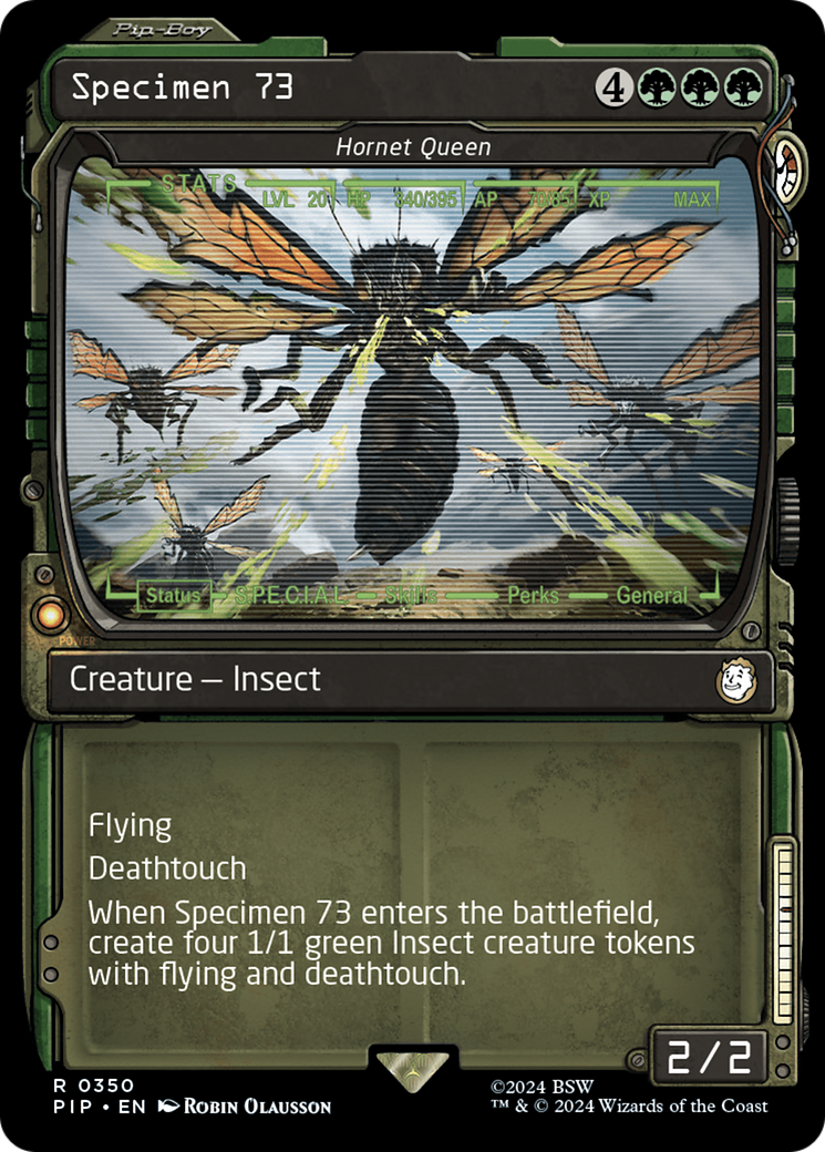 Specimen 73 - Hornet Queen (PIP-350) [Fallout] (Showcase) Foil MTG Single Wizards of the Coast