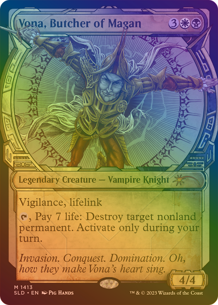 Vona, Butcher of Magan (SLD-1413★) [Secret Lair] Drop (Showcase) Foil MTG Single Wizards of the Coast
