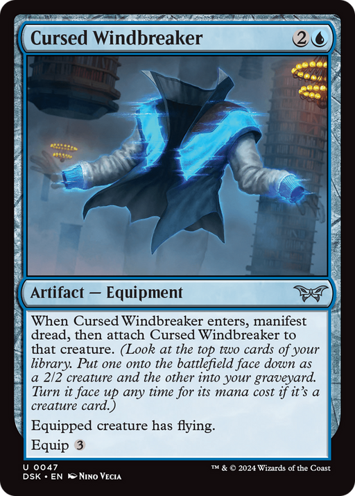 Cursed Windbreaker (DSK-047) [Duskmourn: House of Horror] MTG Single Wizards of the Coast