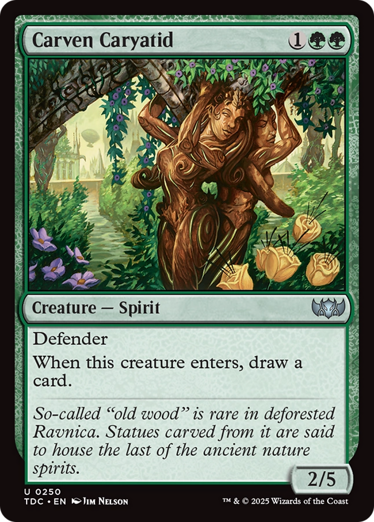Carven Caryatid (TDC-250) [Commander: Tarkir: Dragonstorm] MTG Single Wizards of the Coast