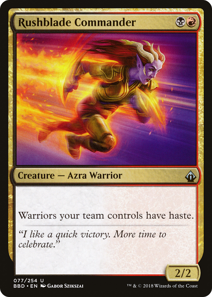 Rushblade Commander (BBD-077) [Battlebond] MTG Single Wizards of the Coast