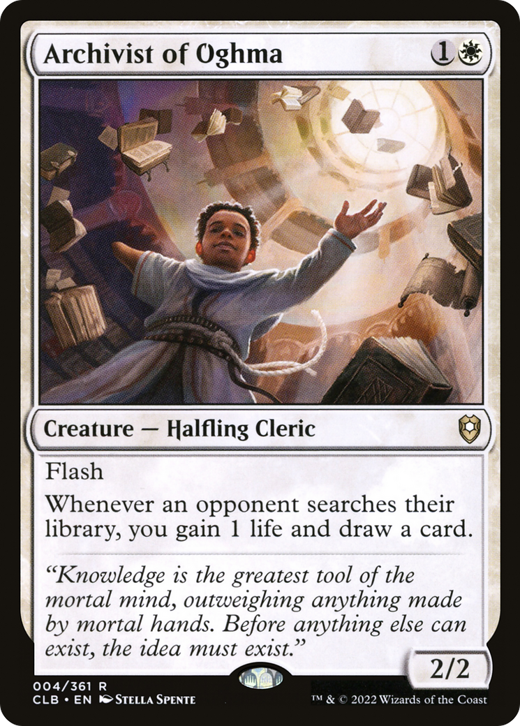 Archivist of Oghma (CLB-004) [Commander Legends: Battle for Baldur's Gate] Foil MTG Single Wizards of the Coast