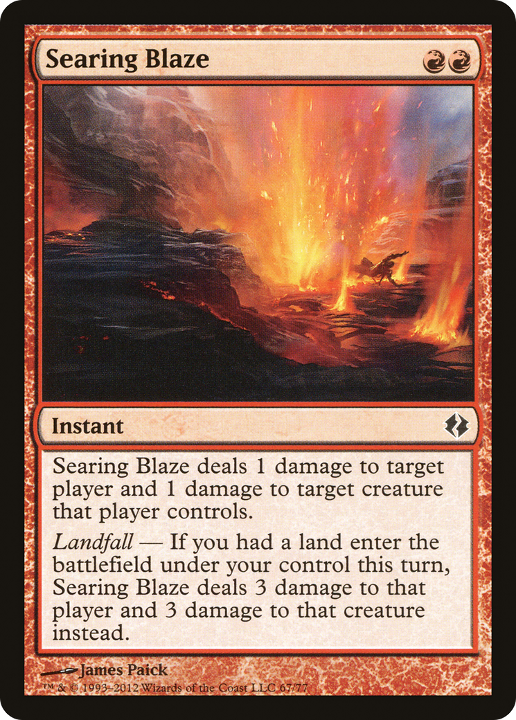 Searing Blaze (DDI-067) [Misc] Duel Decks: Venser vs. Koth MTG Single Wizards of the Coast