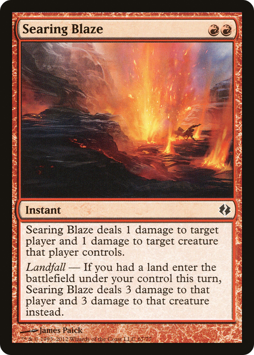 Searing Blaze (DDI-067) [Misc] Duel Decks: Venser vs. Koth MTG Single Wizards of the Coast