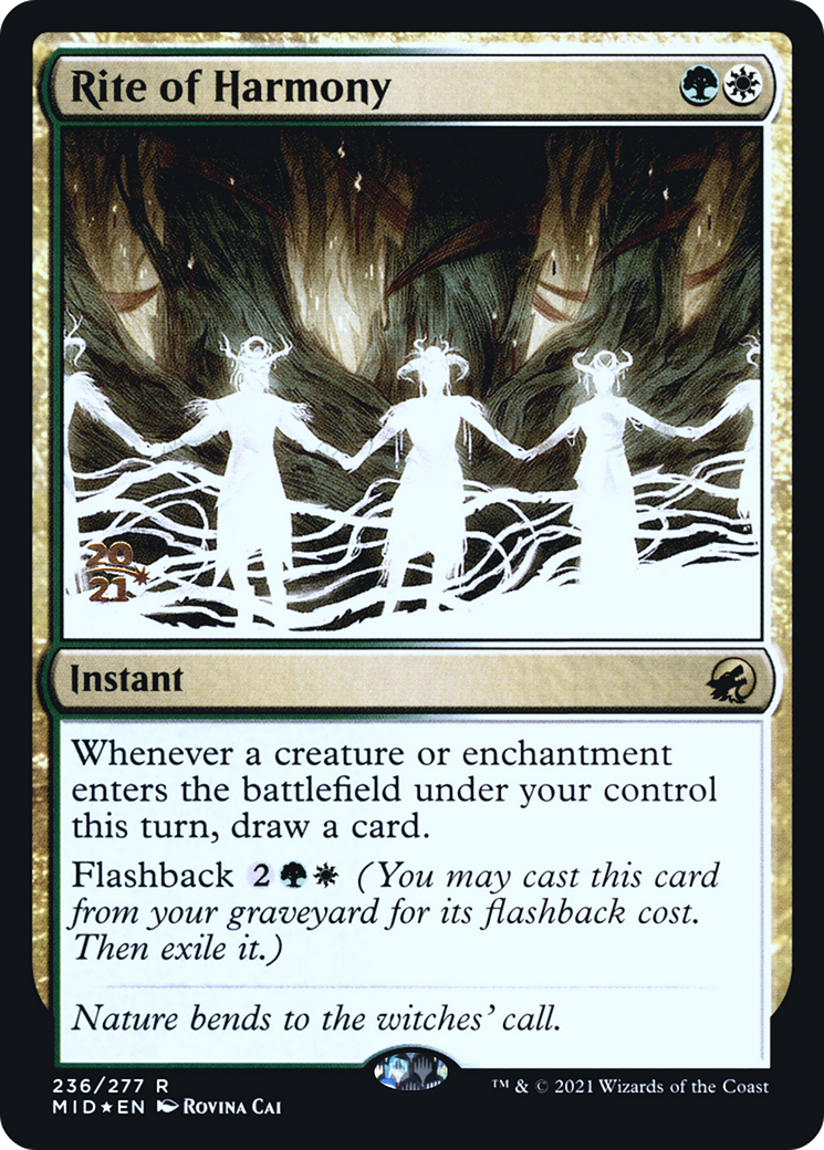 Rite of Harmony (PRE-236) [Innistrad: Midnight Hunt Promos] Foil MTG Single Wizards of the Coast