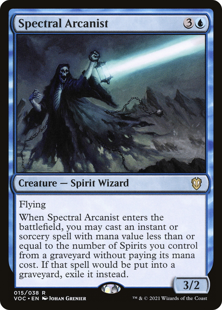 Spectral Arcanist (VOC-015) [Crimson Vow Commander] MTG Single Wizards of the Coast