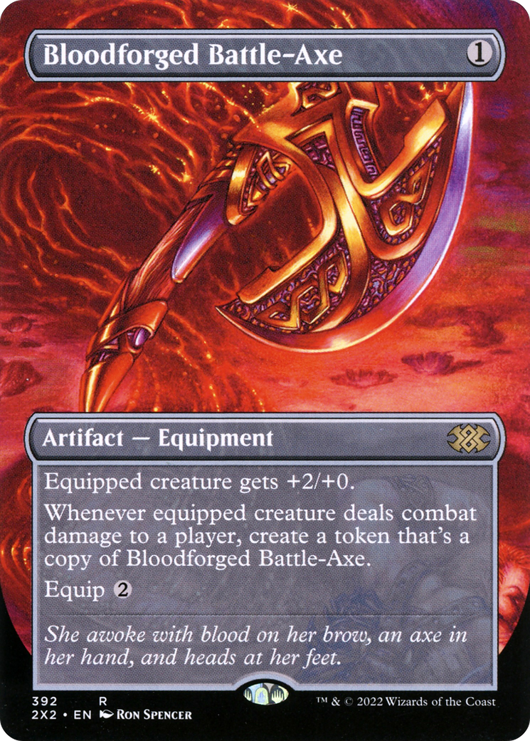 Bloodforged Battle-Axe (2X2-392) [Double Masters 2022] (Borderless) MTG Single Wizards of the Coast
