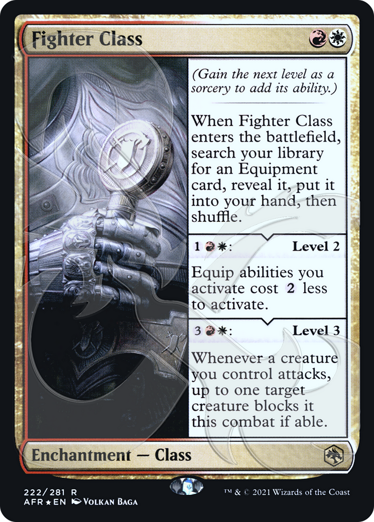 Fighter Class (AFR&-222) [Adventures in the Forgotten Realms Promos] Foil MTG Single Wizards of the Coast