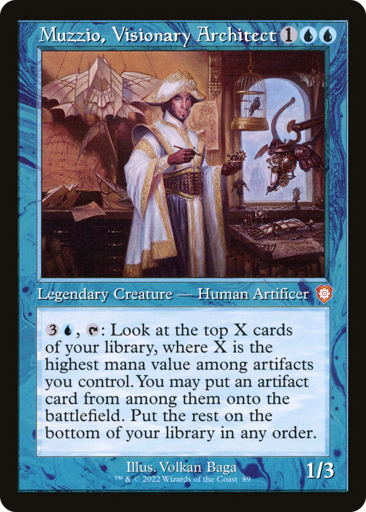 Muzzio, Visionary Architect (BRC-089) [The Brothers' War Commander] MTG Single Wizards of the Coast