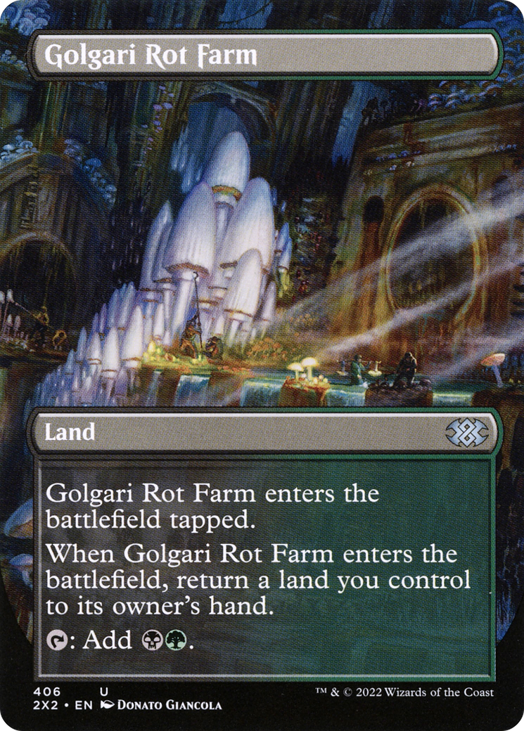 Golgari Rot Farm (2X2-406) [Double Masters 2022] (Borderless) Foil MTG Single Wizards of the Coast